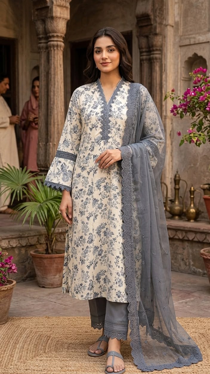 Qiya Embroidered Pant Set