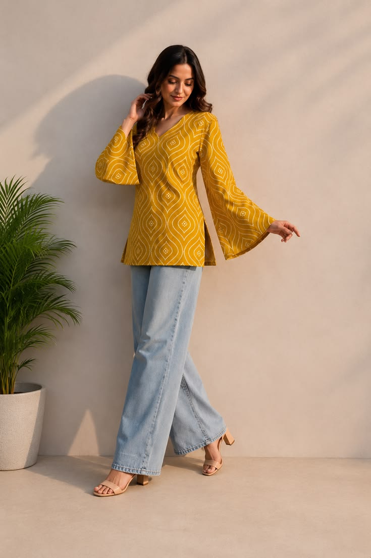 Lata Bandhani Kurti